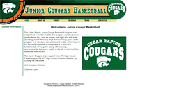 Desktop Screenshot of juniorcougarbasketball.com